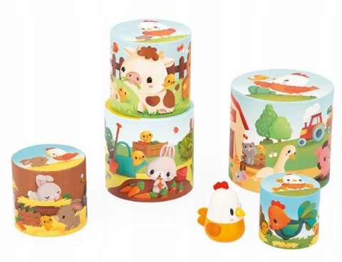 Piramida Wieża Farma Kurka 6 elementów 12 m+, Janod J03310