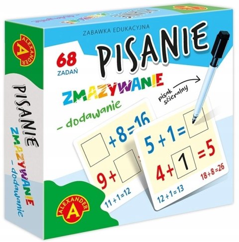 Pisanie Zmazywanie Dodawanie Alexander Matematyka + Pisak 68 Zadań