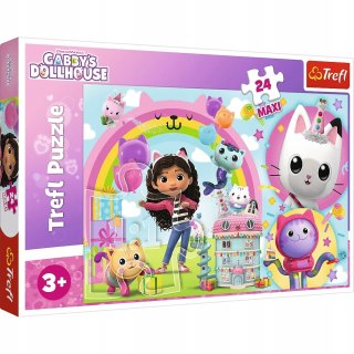 Puzzle 24 elementów Maxi Koci Domek Gabi 14353 Trefl 3+
