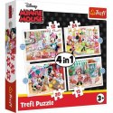 Puzzle 4w1 Myszka Minnie Mini Trefl 34355