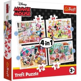 Puzzle 4w1 Myszka Minnie Mini Trefl 34355