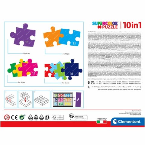 Puzzle Świnka Peppa 10w1 Clementoni 20271 Super Kolor 4+ Układanki