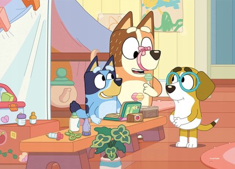 Puzzle podłogowe dwustronne Maxi 4x48 elementów 4w1 Bluey Lisciani