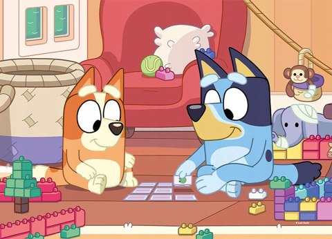 Puzzle podłogowe dwustronne Maxi 4x48 elementów 4w1 Bluey Lisciani