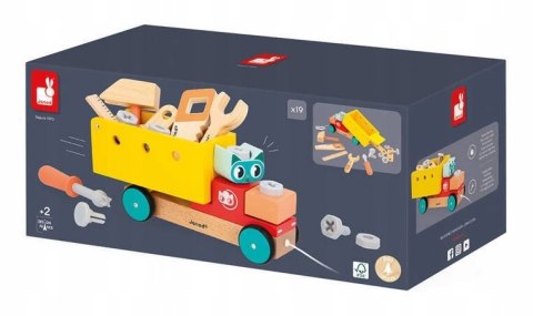 Samochód Ciężarówka do składania do ciągnięcia Brico Kids 2 lata+ Janod