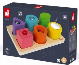 Układanka drewniana Kształty i dźwięki Janod