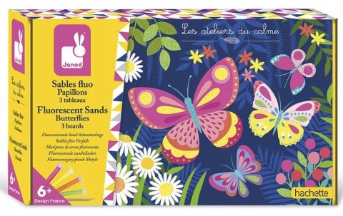 Zestaw Fluorescencyjny piasek Motyle Janod