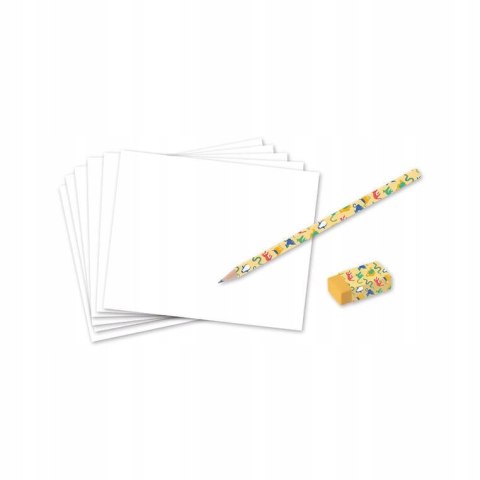 Zestaw Kreatywny Rysowanie Krok po Kroku Zwierzęta 20 Rysunków 7+, Janod