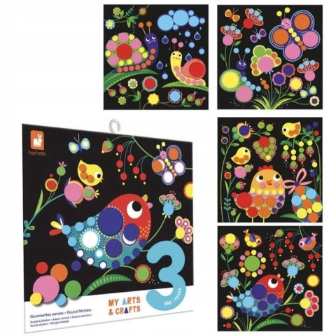 Zestaw kreatywny Okrągłe naklejki Wyklejanie My arts & crafts 3+ Janod