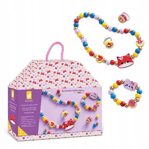 Zestaw kreatywny do tworzenia biżuterii z drewna Piękny las 4 lata+ Janod