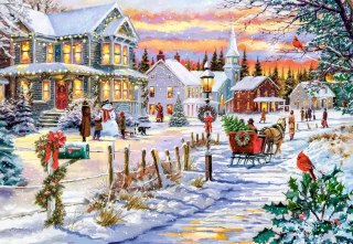 Castorland Nadchodzi Choinka Krajobraz Świąteczny Puzzle 1000 elementów 12+