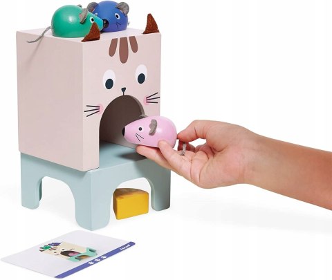 Drewniana Układanka Przestrzenna Kot i mysz Janod