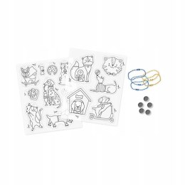 Janod 10 ozdób z termokurczliwego plastiku Koty i psy do wykonania samemu