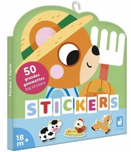 Janod Duże naklejki wielorazowe 50 szt. Farma 18m+