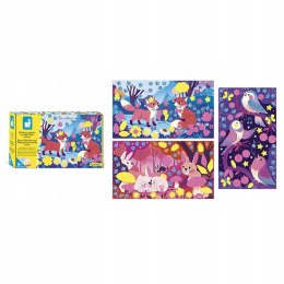 Janod Naklejki piankowe i fluorescencyjne piaski Leśni przyjaciele 6+