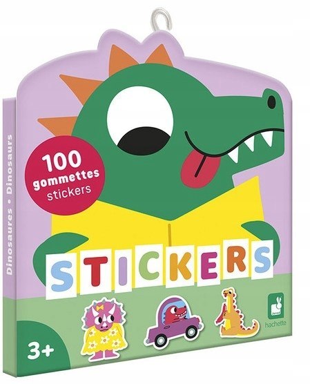 Janod Naklejki wielorazowe 100 szt. Dinozaury 3+