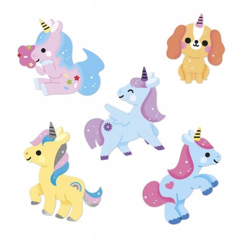 Janod Naklejki wielorazowe 100 szt. Jednorożce 3+