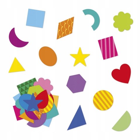 Janod Naklejki wielorazowe 300 szt. Figury geometryczne 3+