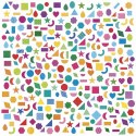 Janod Naklejki wielorazowe 300 szt. Figury geometryczne 3+