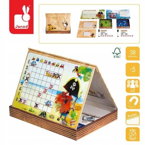 Janod Statki Gra Magnetyczna Bitwa Morska 28 el.