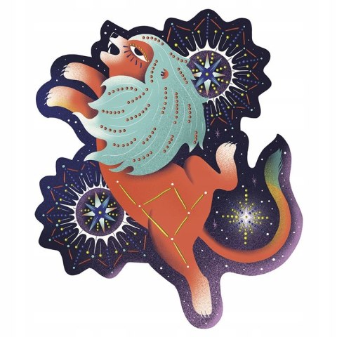 Janod Zestaw kreatywny Malowanie kropkami Puentylizm Kosmiczne zwierzęta