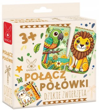 Kangur Połącz połówki Dzikie Zwierzęta Układanka Puzzle dla dwulatka