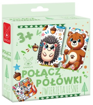 Kangur Połącz połówki Zwierzęta Leśne Układanka Puzzle dla dwulatka