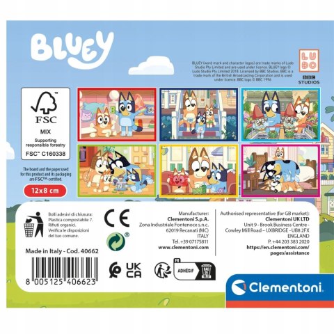 Klocki obrazkowe Bluey 6 elementów Clementoni Układanka dla dzieci 40662