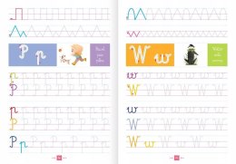 Kolorowa kaligrafia 6-7 lat Aksjomat Alfabet Literki Szlaczki