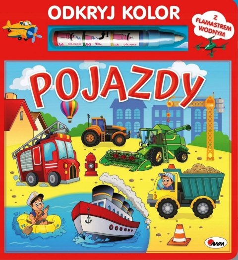 Odkryj Kolor Pojazdy Wodna Kolorowanka z Pisakiem