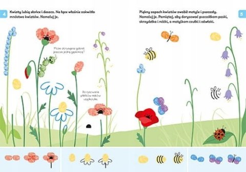 Paluszkowe malowanie Wokół mnie Kolorowanka Sensoryczna