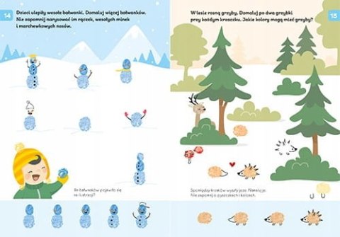 Paluszkowe malowanie Wokół mnie Kolorowanka Sensoryczna