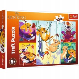 Puzzle 100 elementów Dzielny Król Lew 16478 Lion King Trefl