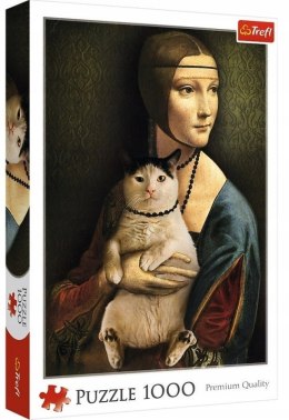Puzzle 1000 elementów 10663 Dama z kotem Trefl