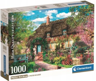 Puzzle 1000 elementów 39908 The Old Cottage Stary Domek Compact Clementoni