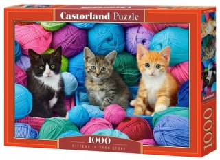 Puzzle 1000 elementów Kotki w Kłębkach Wełny Castorland