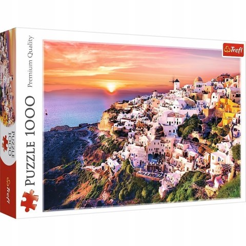 Puzzle 1000 elementów Zachód Słońca Santorini 10435 Trefl
