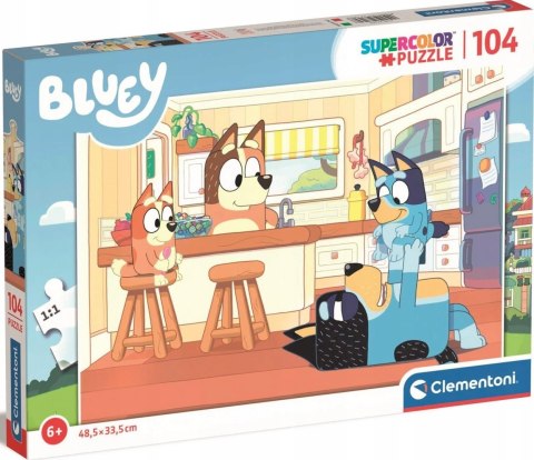 Puzzle 104 elementy Bluey 27169 Super Kolor Clementoni 6+