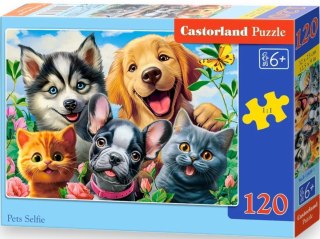 Puzzle 120 elementów Selfie ze zwierzętami Castorland 6+