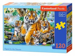 Puzzle 120 elementów Tygrysy nad strumieniem Castorland 6+
