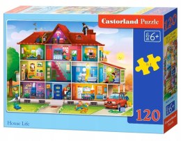 Puzzle 120 elementów Życie w Domu House Life Castorland 6+