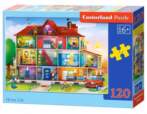 Puzzle 120 elementów Życie w Domu House Life Castorland 6+