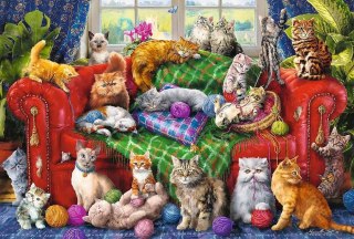 Puzzle 1500 elementów Kociaki na sofie 26198 Trefl