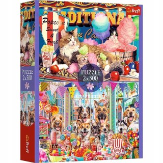 Puzzle 2x500 elementów Puszyści przyjaciele 37495 Trefl 2w1