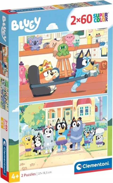 Puzzle 2x60 Bluey i Przyjaciele 24813 Clementoni 4+ 2w1