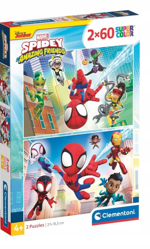 Puzzle 2x60 elementów Spidey i przyjaciele 21625 Clementoni