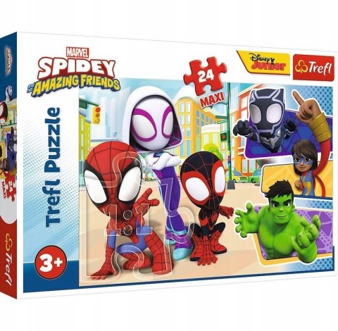 Puzzle 24 Maxi 14348 Spidey i przyjaciele Trefl