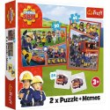 Puzzle 2w1 Strażak Sam + Memory 93334 Trefl 3+ Drużyna Strażaka Sama