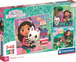 Puzzle 3x48 elementów Koci Domek Gabi 25295 Clementoni 3w1