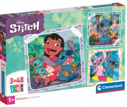 Puzzle 3x48 elementów Stitch Disney 25321 Clementoni 3w1